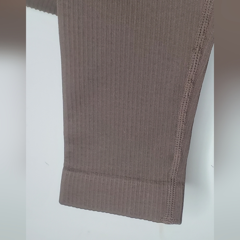 Giulia Size S Brown Sleeveless Ribbed Jumpsuit - Picture 3 of 7